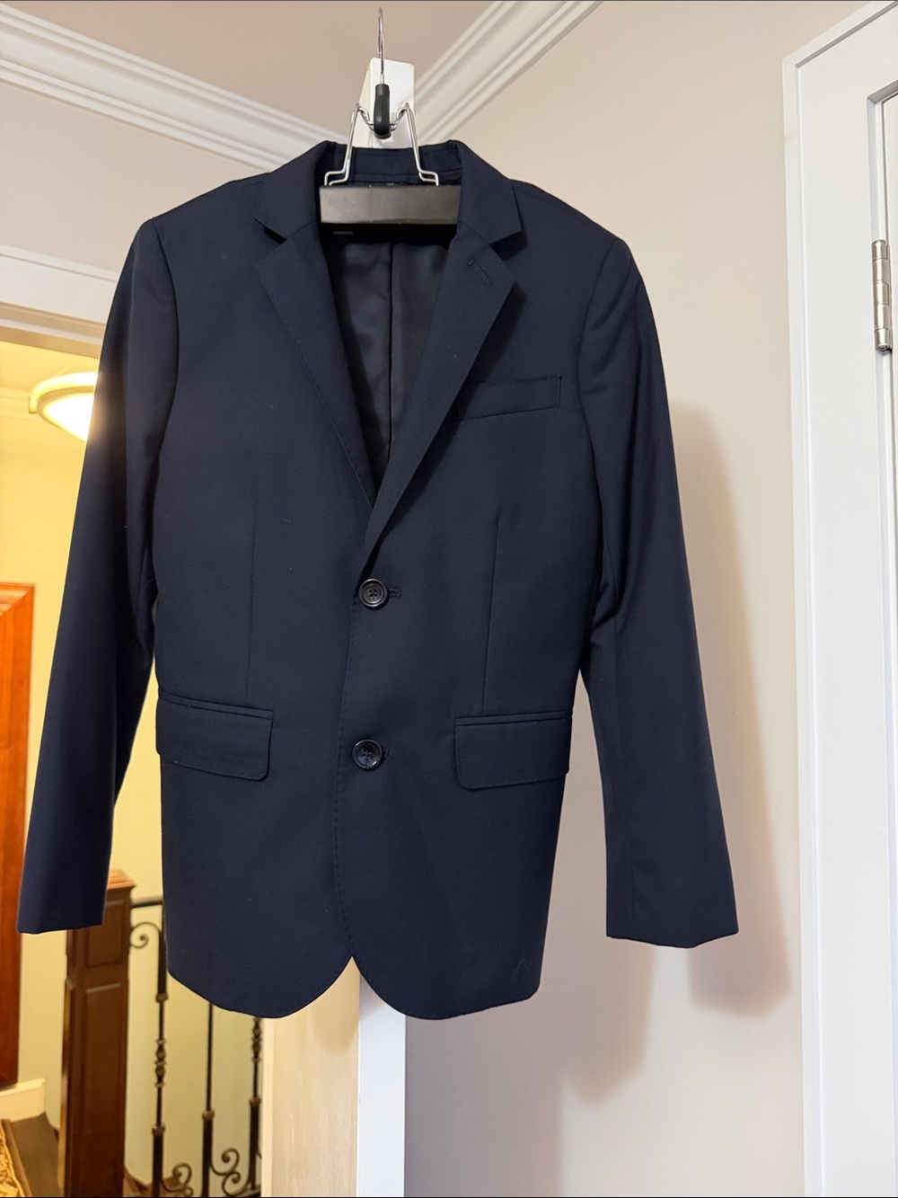 Crewcuts Ludlow Loro Piana wool Boys' Dark Navy Two-Button Blazer size 10